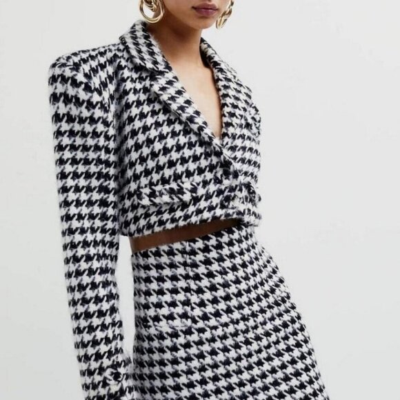 For Love and Lemons Bonnie Cropped Blazer Small NWT - Picture 2 of 7